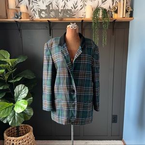 Vintage 1980s plaid blazer by Fundamental Things